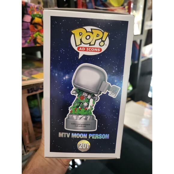 Funko Pop Ad Icons MTV Moon Person #201 Vinyl Figure In Protective Case - Picture 6 of 9